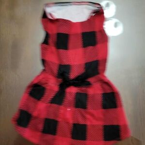 Red and Black Checkered Dog Dress